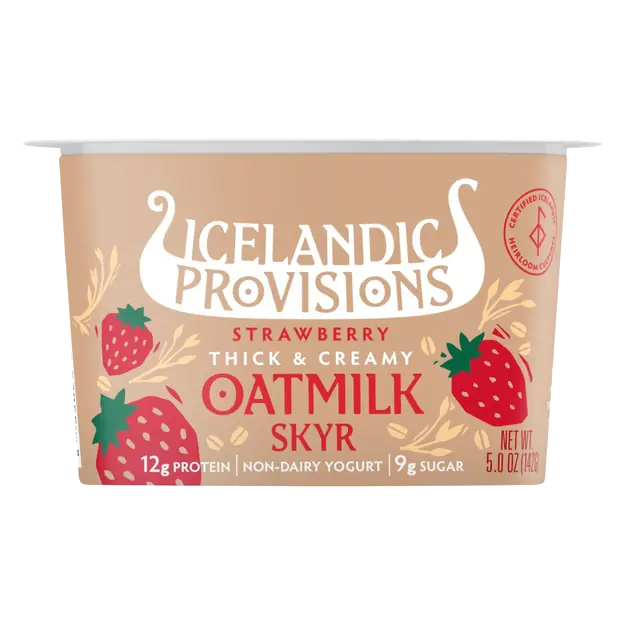 Thick & Creamy Non-Dairy Strawberry Oatmilk Yogurt