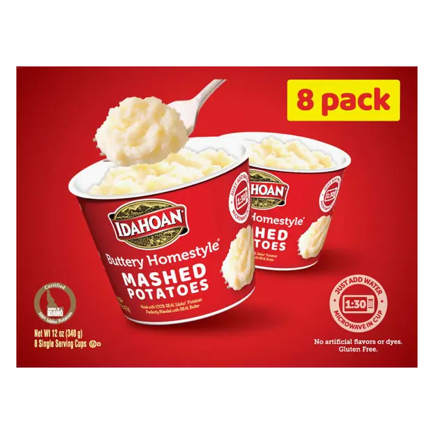 Buttery Homestyle Mashed Potatoes Cups Microwave - 8 ct