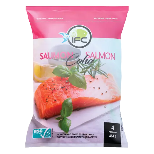 Frozen Salmon Portions Coho 454 g