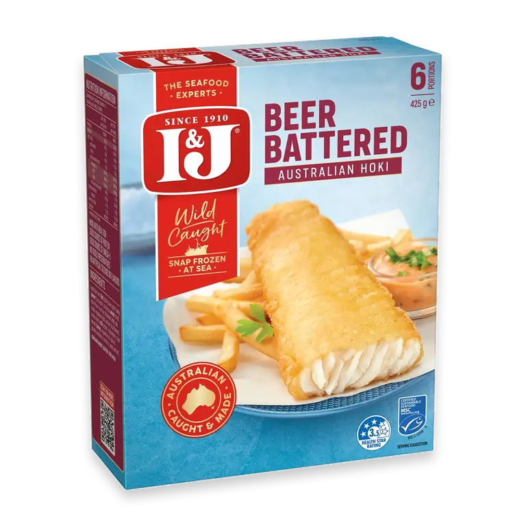 I&J Australian Hoki Fish Beer Battered