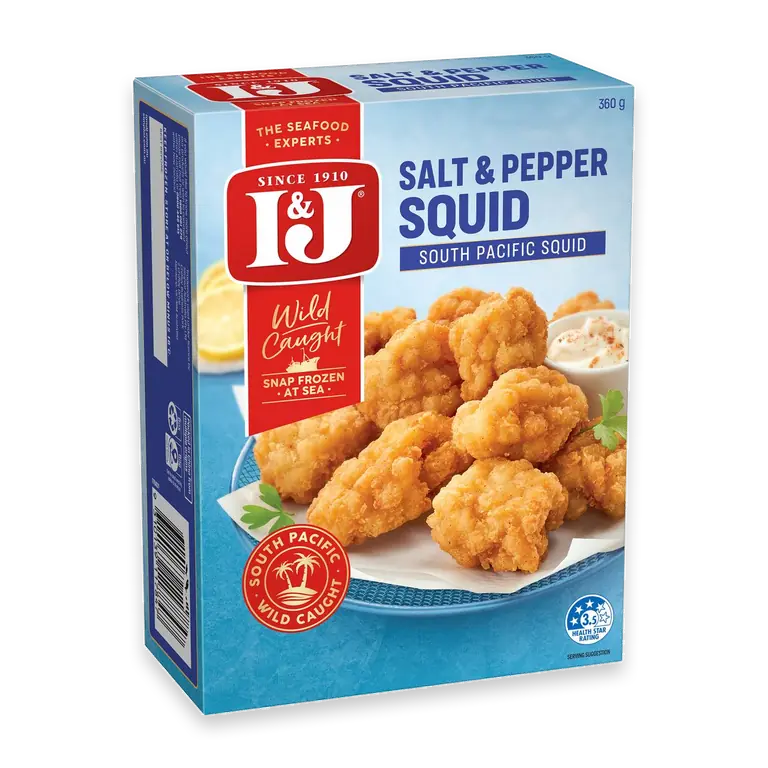 I&J Salt & Pepper Squid Bites Lightly Crumbed