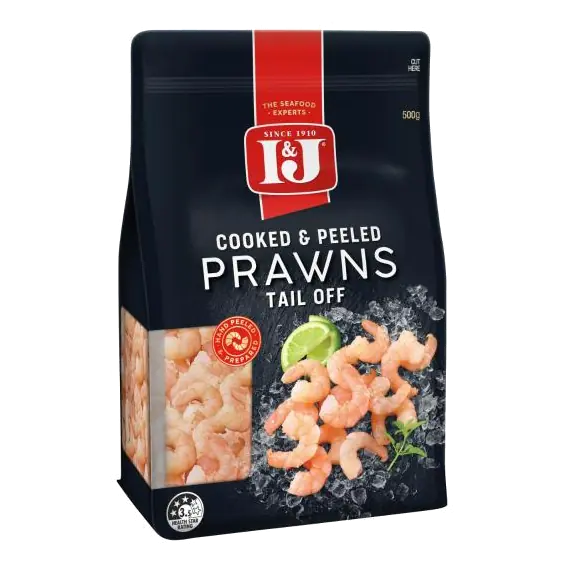 The Finest Frozen Prawns Cooked & Peeled Tail Off