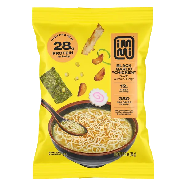 Plant-Based Black Garlic Chicken Flavor Ramen Soup