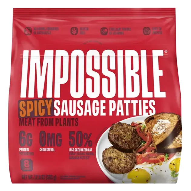 Impossible® Spicy Sausage Patties Meat from Plants