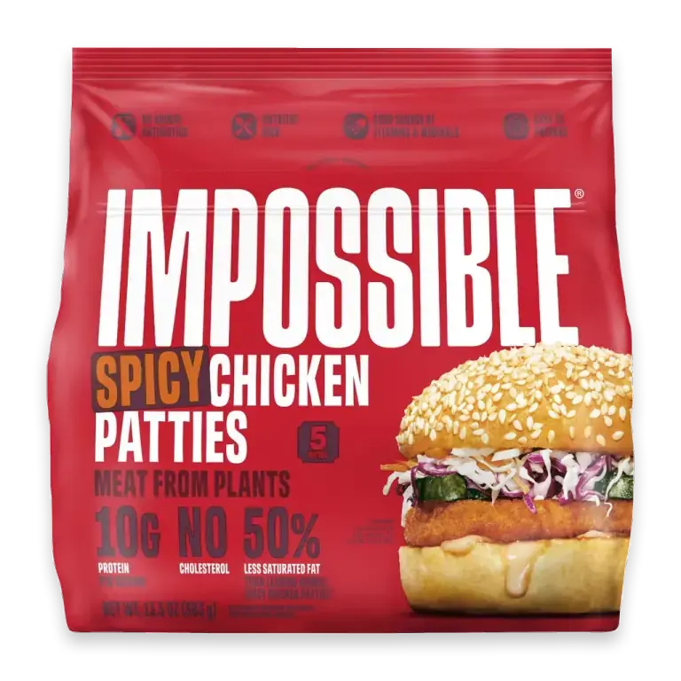 Plant-Based Frozen Spicy Chicken Patties