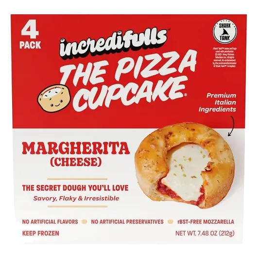 incredifulls The Pizza Cupcake Frozen Margherita Pizza Cupcakes, 7.48oz/4ct