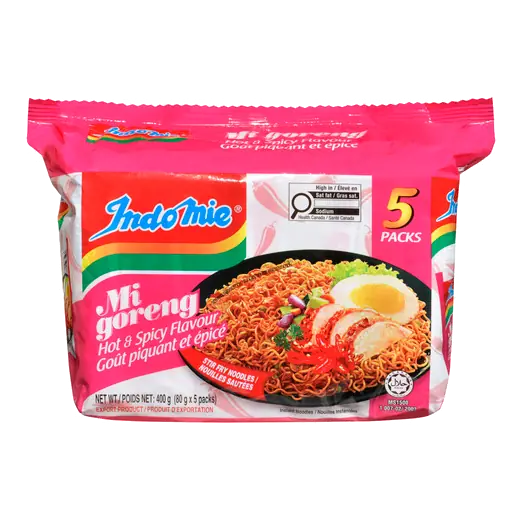 Mi Goreng Pedas Instant Noodle Hot & Spicy 5 x 85 g