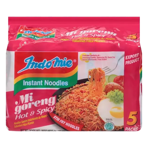 Mi Goreng Instant Noodles, Hot & Spicy, 5 Pack