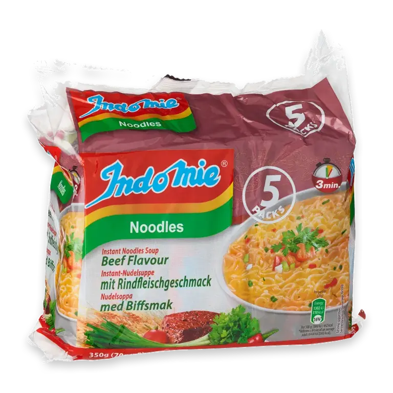 Snabbnudlar Biff 5-p 350g