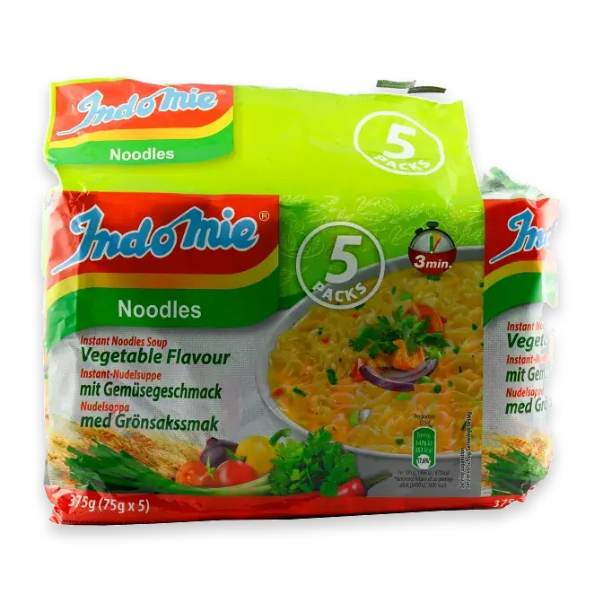 Snabbnudlar Grönsakssmak 75g 5-p