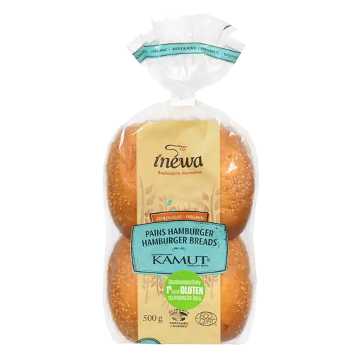 Organic Kamut Hamburger Bread 500 g