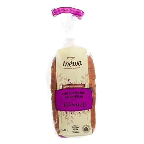 Organic Spelt Kamut Raisin Bread 550 g