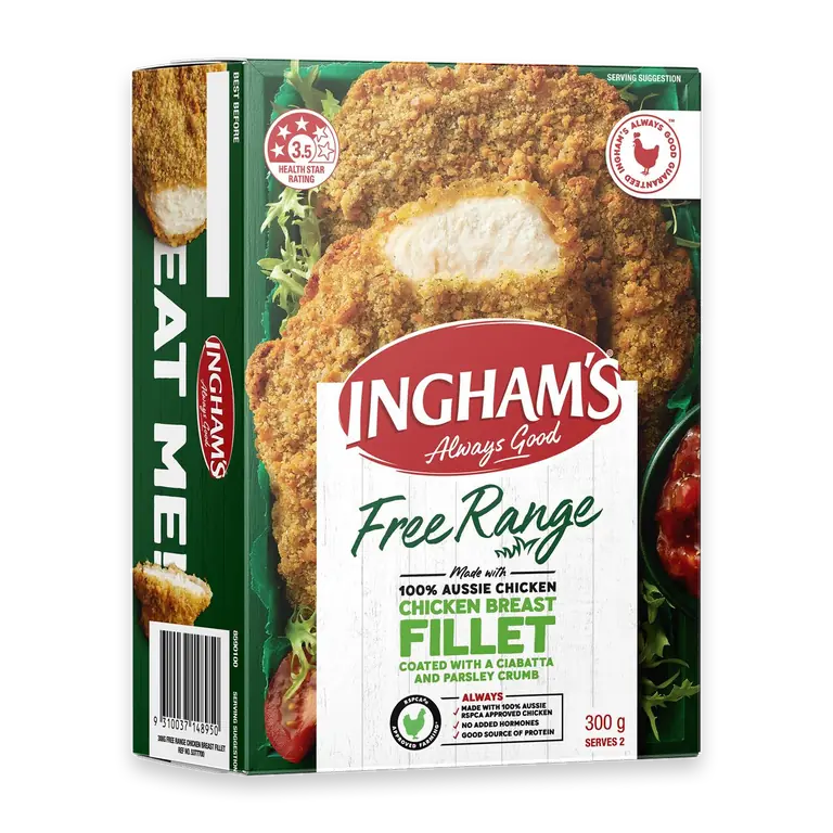 Free Range Chicken Breast Ciabatta Parsley Crumb Frozen