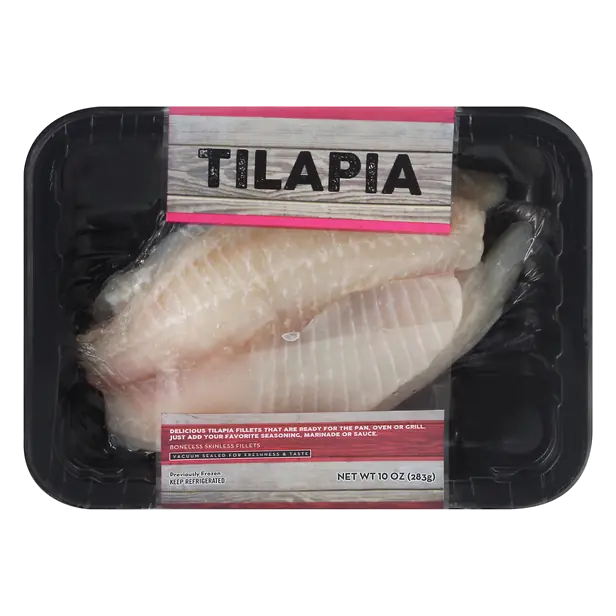 Boneless Skinless Tilapia Fillets Previously Frozen