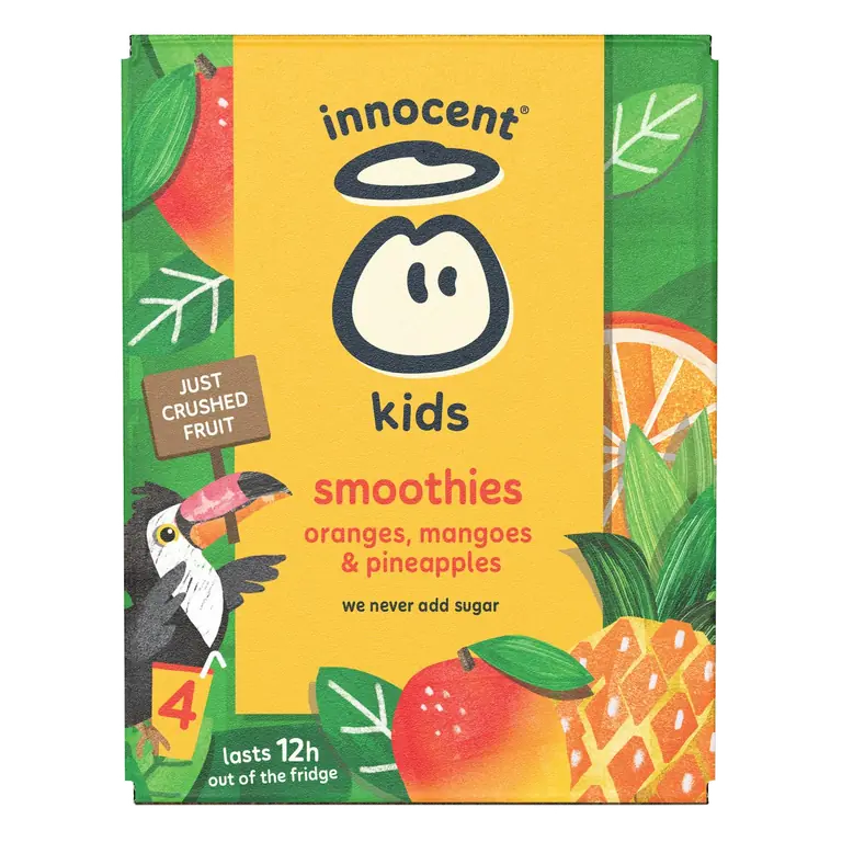 Kids Oranges, Mangoes & Pineapples Smoothies 4x150ml