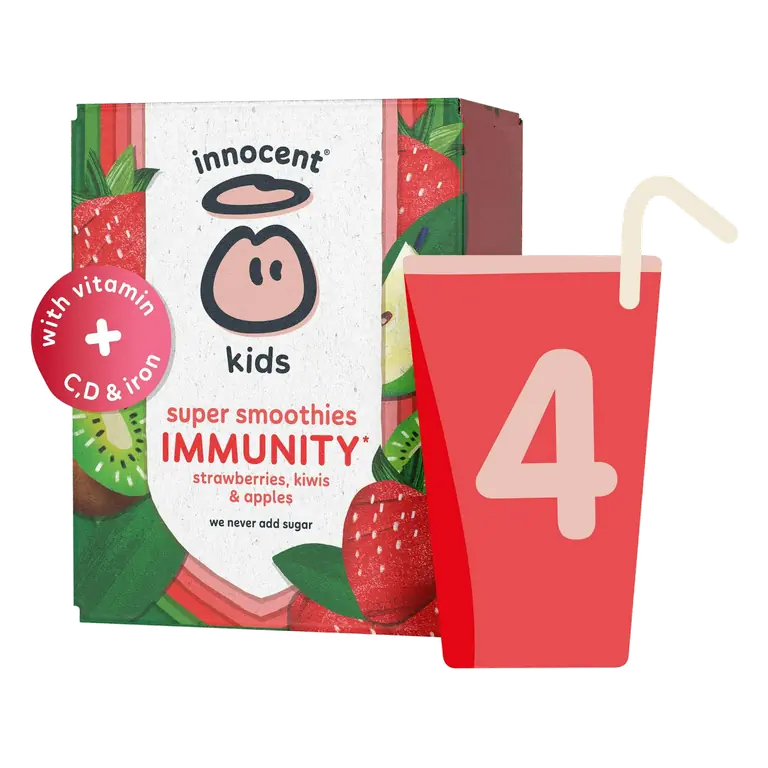 Kids Strawberries, Kiwis & Apples Super Smoothies with Vitamins & Iron 4x150ml
