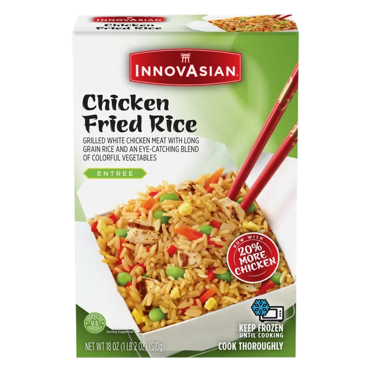 Chicken Fried Rice Grilled Chicken White Meat and Colorful Vegetables in Authentic Seasoned Long Grain Rice Entree