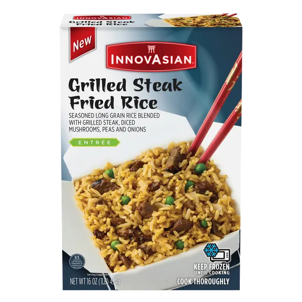 InnovAsian Grilled Steak Fried Rice Frozen Meal