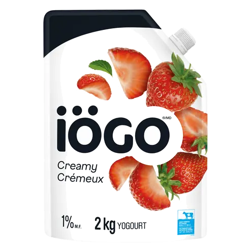 1% Yogurt Pouch Creamy Strawberry 2 kg