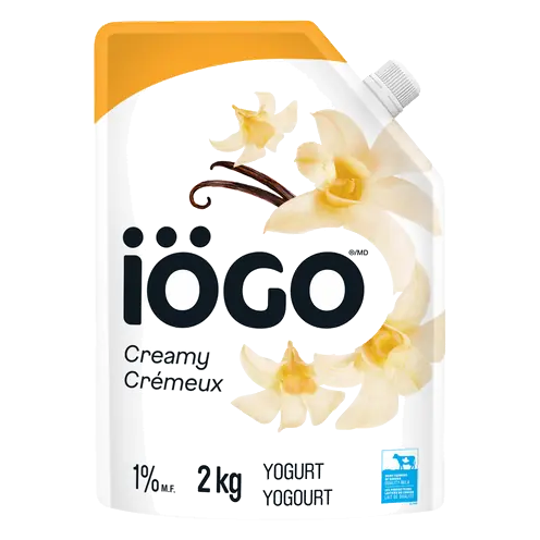 Lactose-Free 1% Yogurt Pouch Creamy Vanilla 2 kg