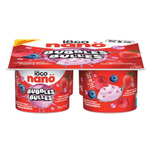 Bubbles 1.5% Yogurt Mixed Berries 4 x 100 g