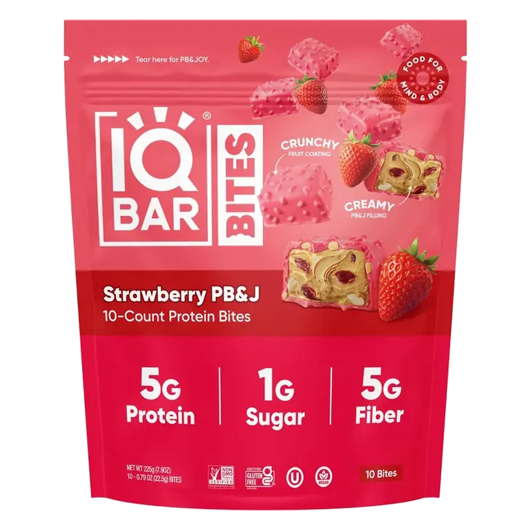 IQBAR Strawberry Protein Bites - 5g Protein - 8oz