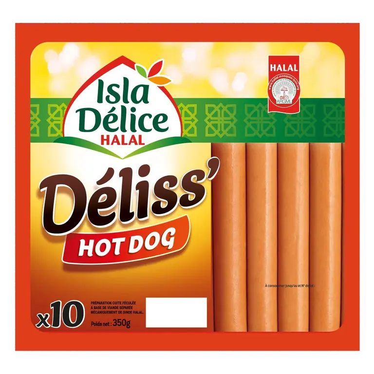 10 Deliss Halal Hot Dog 350g