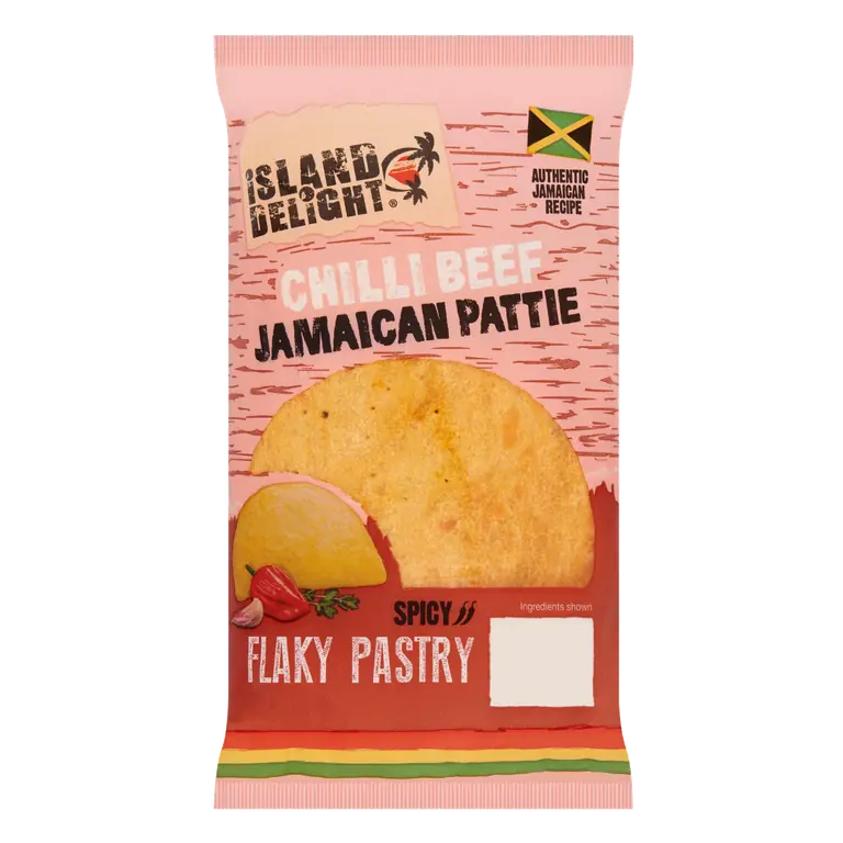 Island Delight Chilli Beef Jamaican Pattie Flaky Pastry 140g