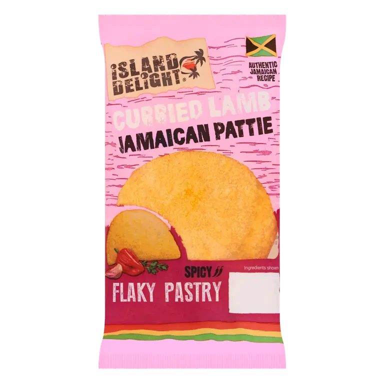 Island Delight Curried Lamb Jamaican Pattie Flaky Pastry 140g