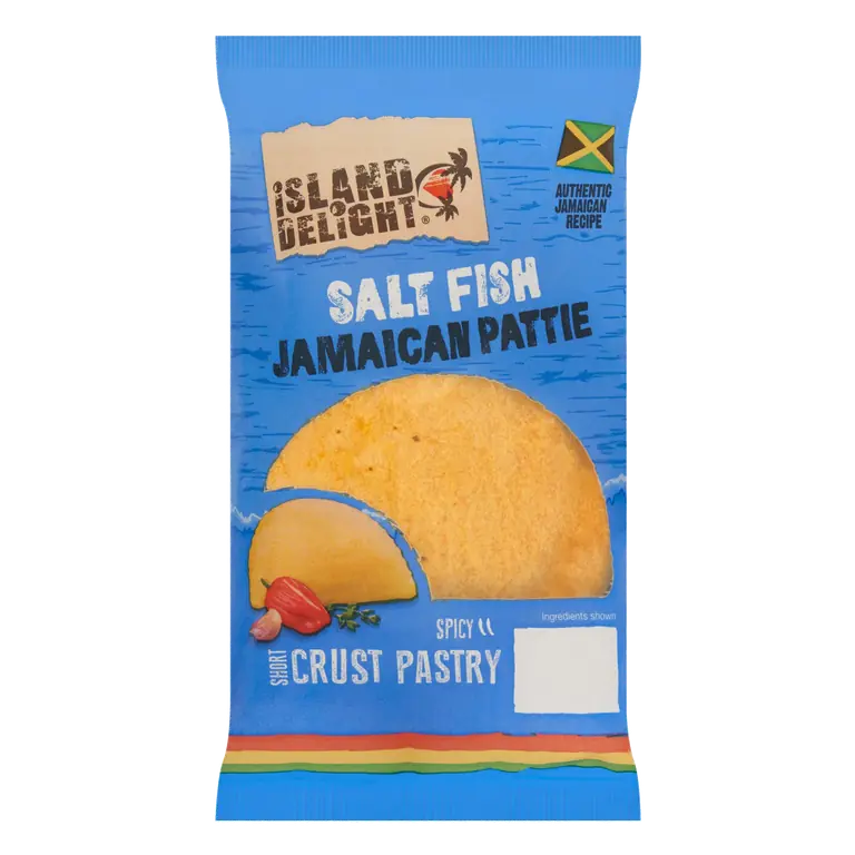 Island Delight Salt Fish Jamaican Pattie Short Crust Pastry 140g