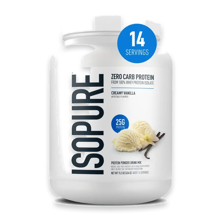 Zero Carb 100% Pure Whey Protein Isolate Powder Vanilla