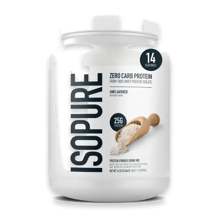 Zero Carb 100% Whey Protein Isolate Powder Unflavored
