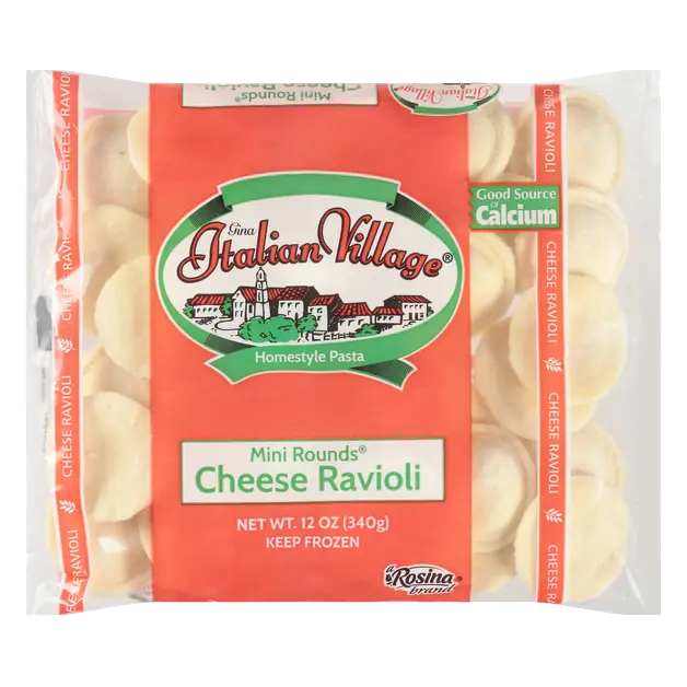 Mini Rounds Cheese Ravioli Pasta Frozen