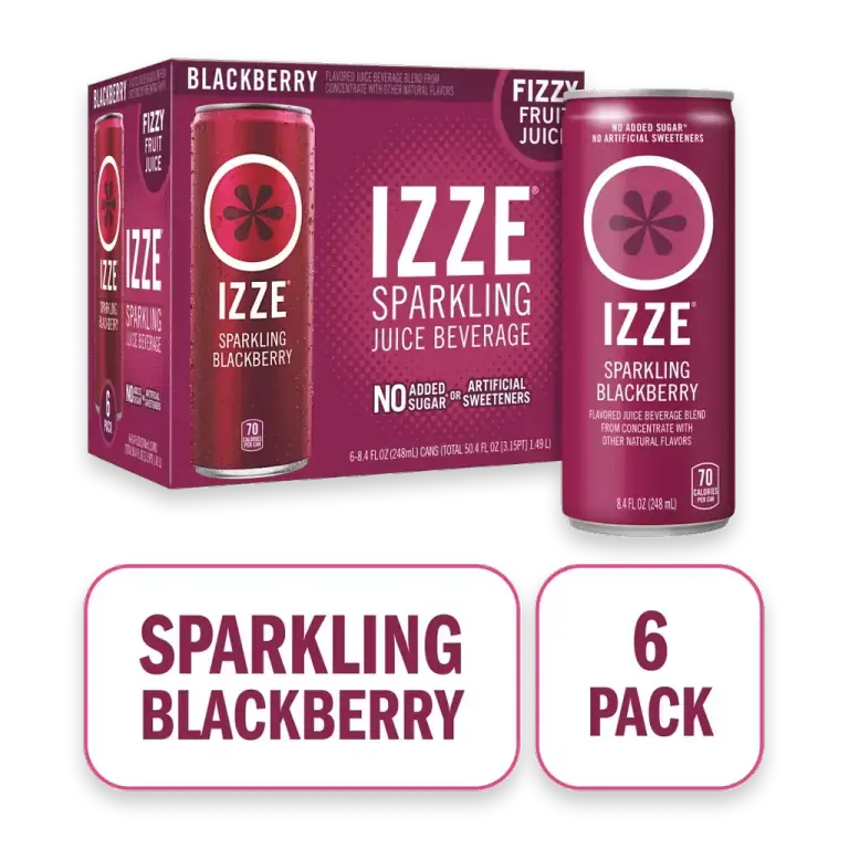 No Sugar Added Blackberry Sparkling Juice Beverage Blend
