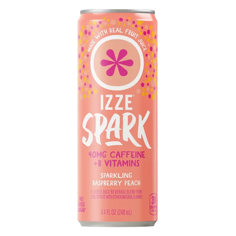 IZZE Spark Raspberry Peach, 8.4oz/6pk: 25% Juice Content