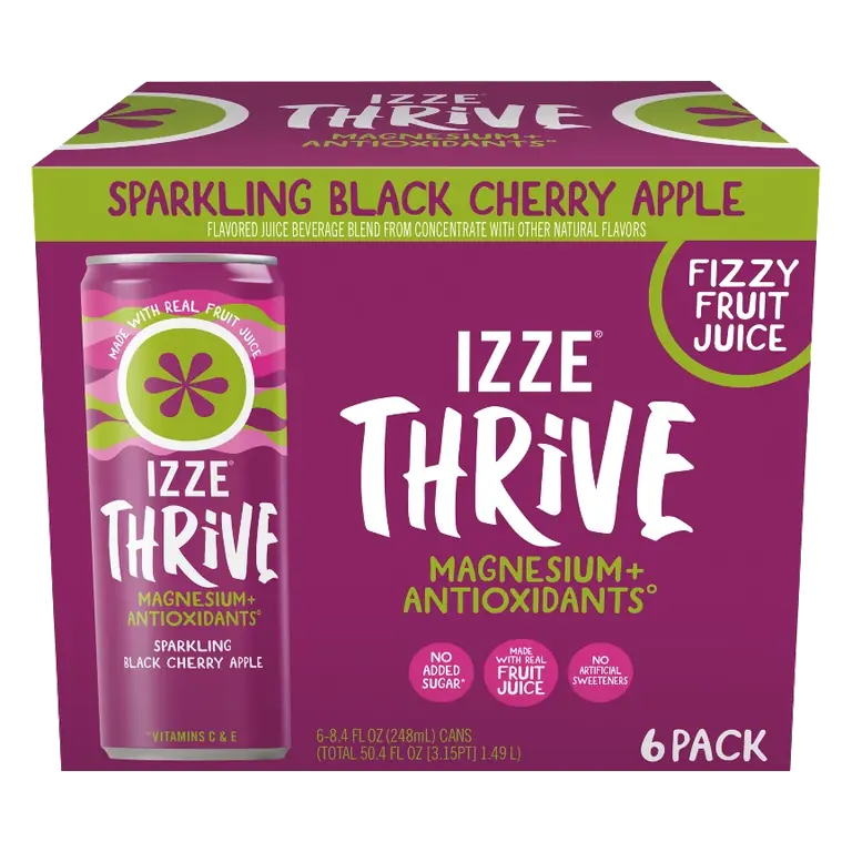 IZZE Thrive Black Cherry Apple, 8.4oz/6pk