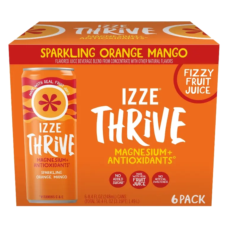IZZE Thrive Orange Mango, 8.4oz/6pk
