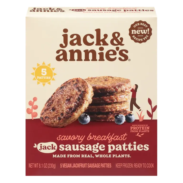 Savory Breakfast Jackfruit Sausage Patties, Sovary Breakfast