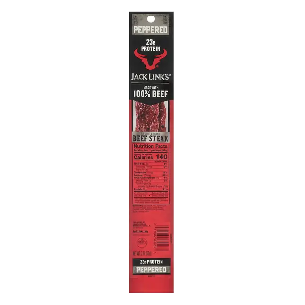 2 Ounce Jack Link's Peppered Beef Steaks 1/