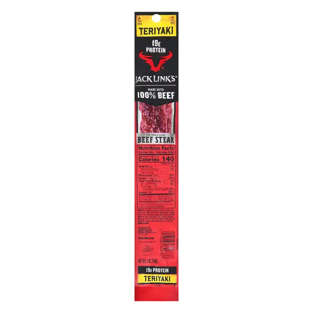 2 Ounce Jack Link's Teriyaki Beef Steaks 1/