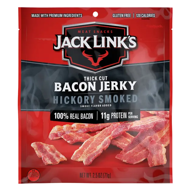 Hickory Smoked Thick Cut 11g Protein Bacon Jerky