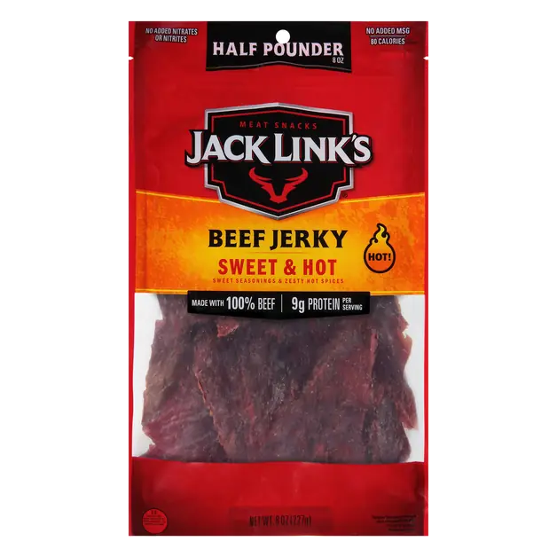 Sweet & Hot 9g Protein Beef Jerky Half Pounder