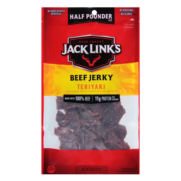 Teriyaki 11g Protein Beef Jerky Half Pounder
