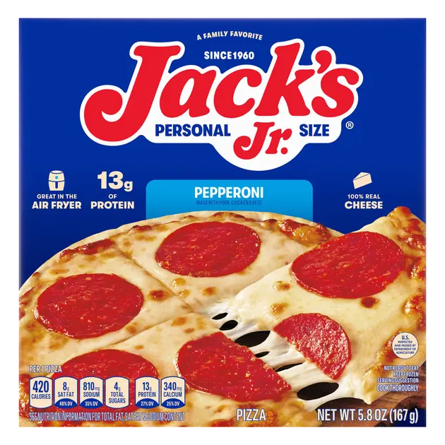 Jack’s Jr Personal Size Pizza, Thin Crust Pepperoni Pizza