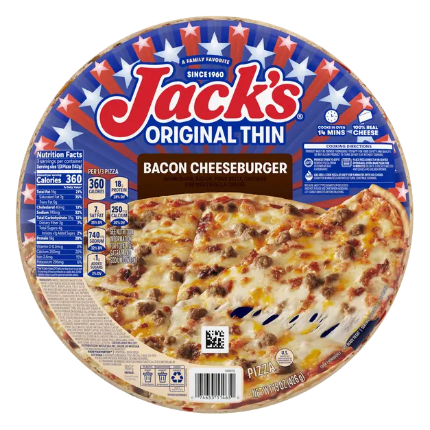 Original Thin Crust Bacon Cheeseburger Pizza Frozen