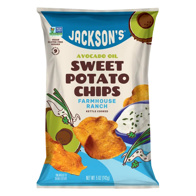 Avocado Oil Farmhouse Ranch Kettle Cooked Sweet Potato Chips