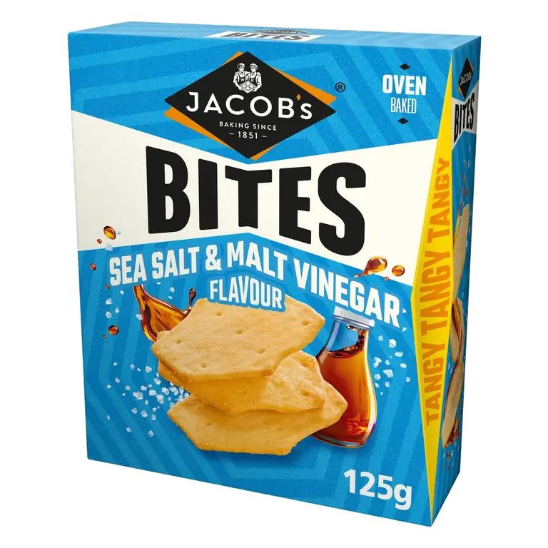 Bites Sea Salt & Malt Vinegar 125g