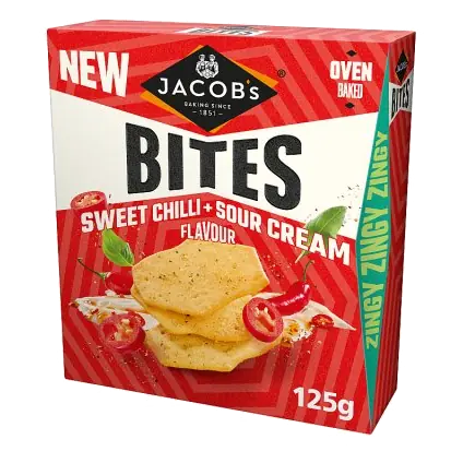 Bites Sweet Chilli & Sour Cream Flavour Crackers