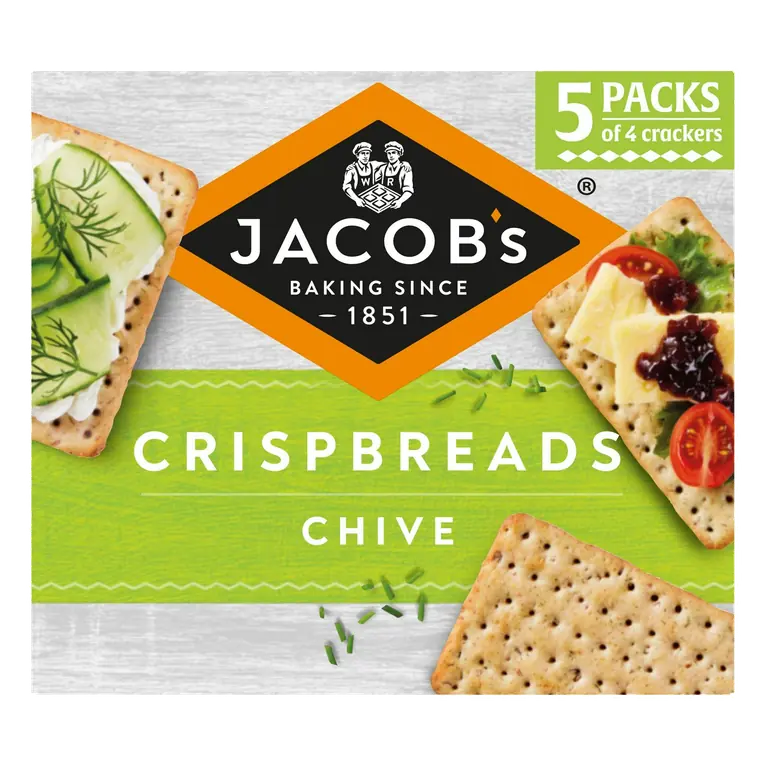 Crispbreads Chive Crackers 5x38g