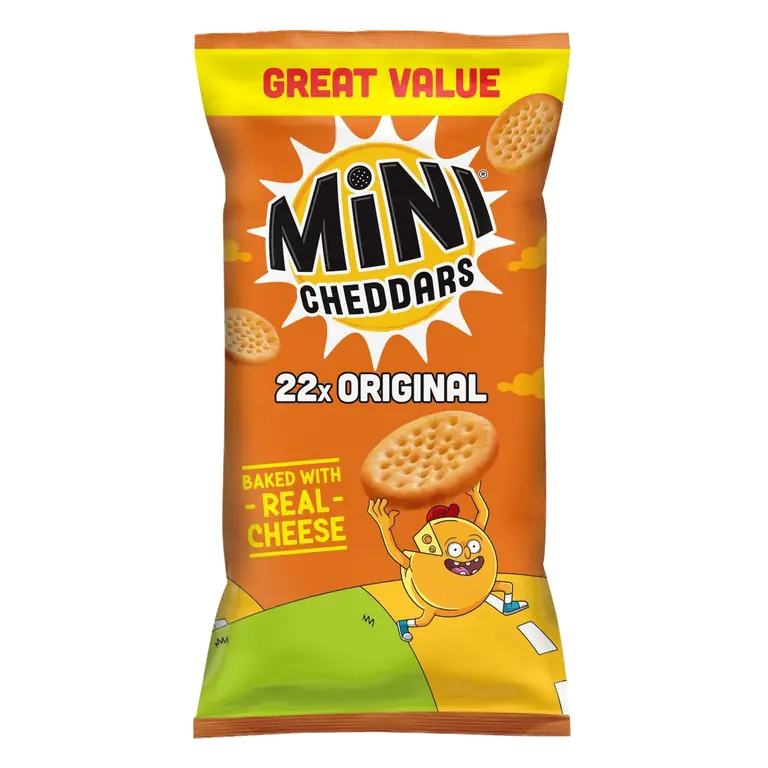 Mini Cheddars Original Baked Snacks 22 Pack
